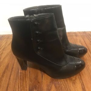 Faux Victorian Ankle Boots